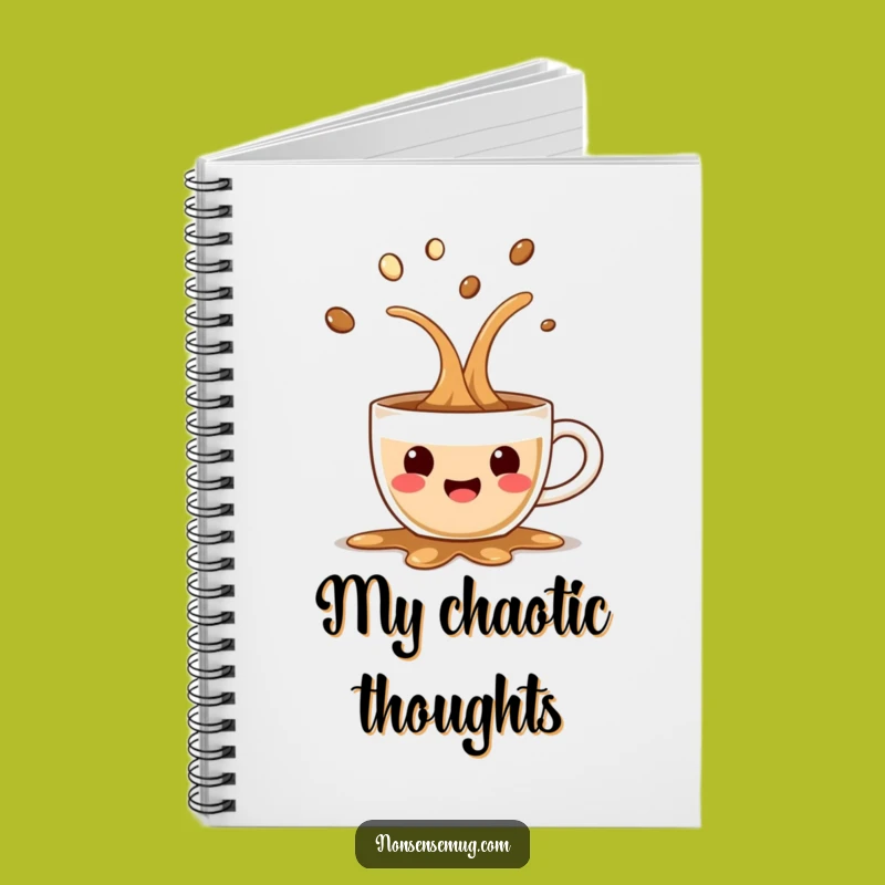 Funny Coffee Spill Notebook: Journal Morning Ideas With Glee