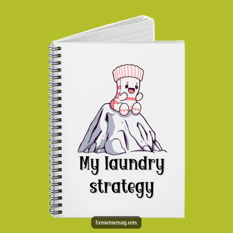 Funny Sock Laundry Mountain Notebook: Jot Down Brave Ideas