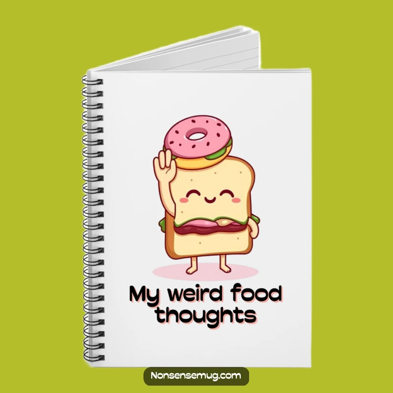 Funny Sandwich Donut Notebook: Jot Down Ideas with Awkward Charm