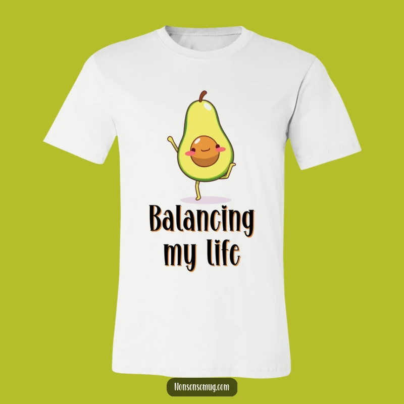 Funny Avocado Yoga Pose Tee - Handstand Fun Gift!