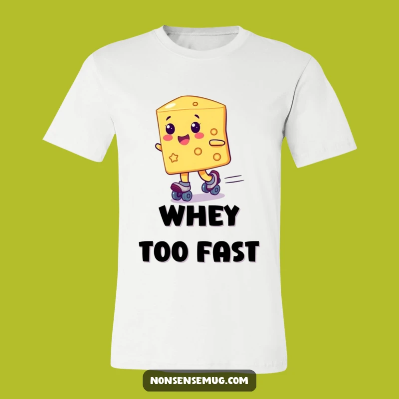 Funny Cheese Roller Skates T-Shirt: Hilarious Graphic Tee for Foodie Fun