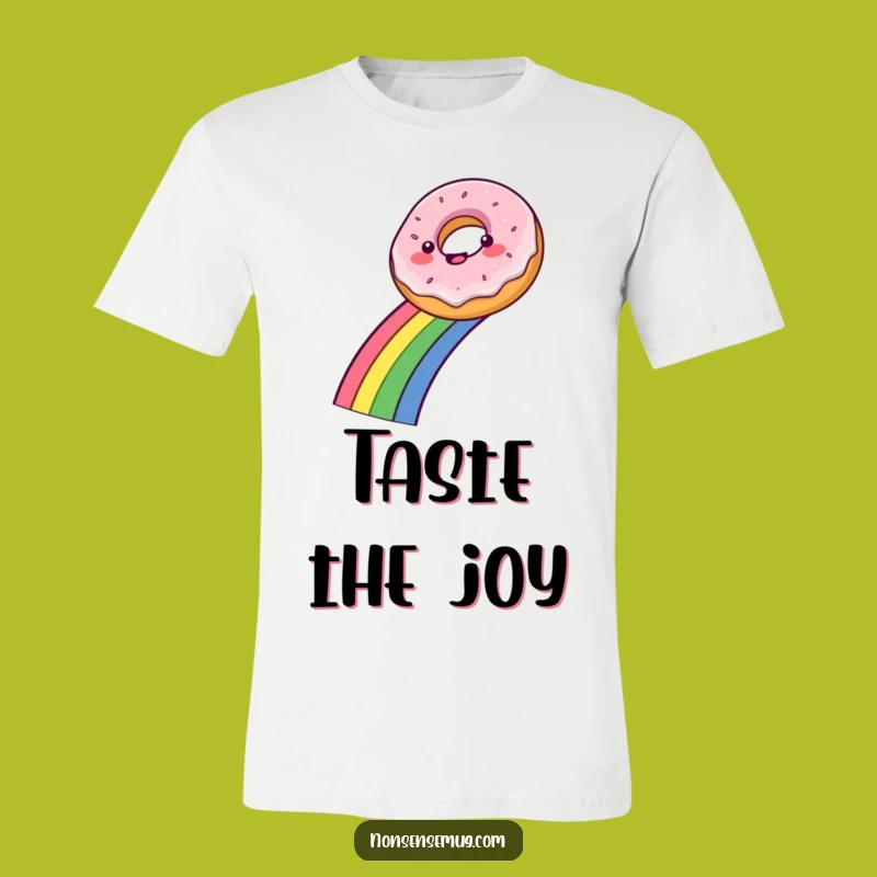 Funny Donut Rainbow Slide T-Shirt: Wear Your Sweetest Laughs