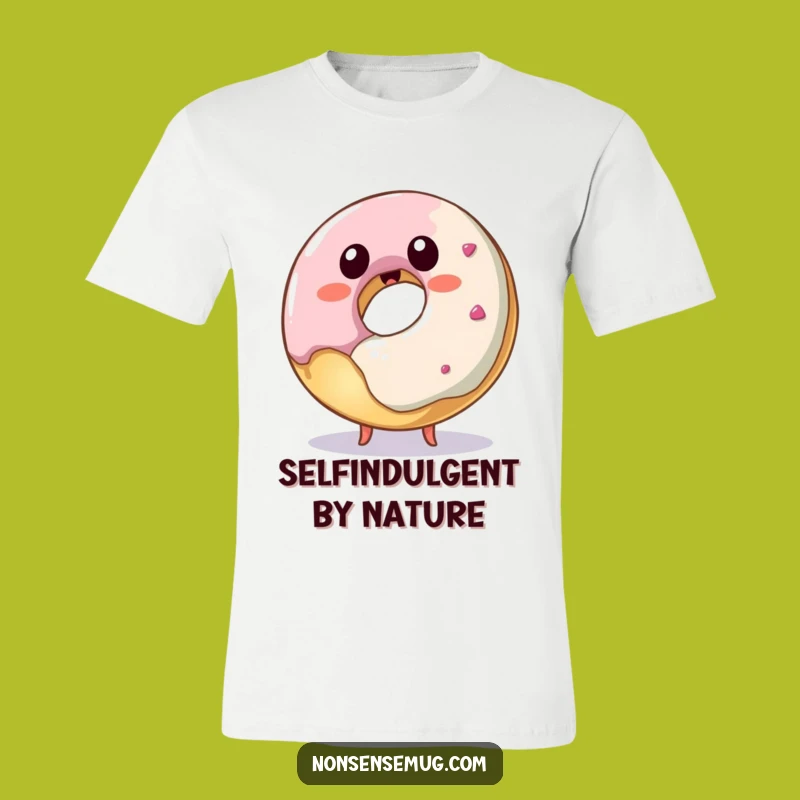 Funny Donut Stealing Bite T-Shirt - Hilarious Graphic Tee for Food Lovers