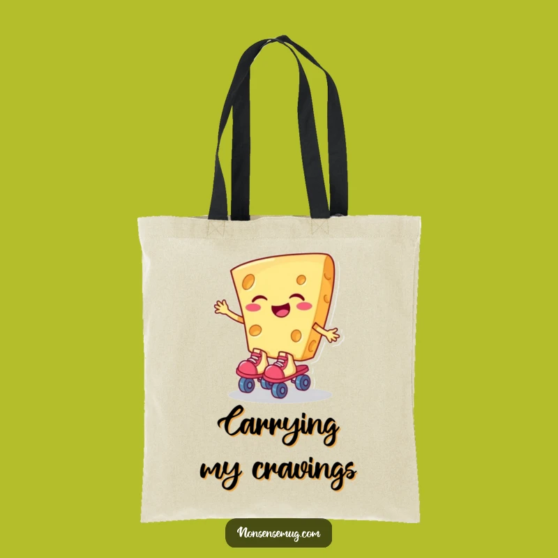 Funny Giggling Cheese Tote Bag - Hilarious Accessory for Food Lovers