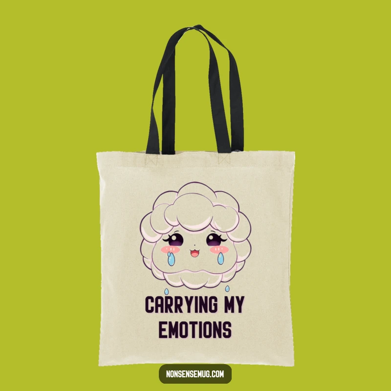 Funny Happy Cloud Tote Bag - Carry Your Joy!
