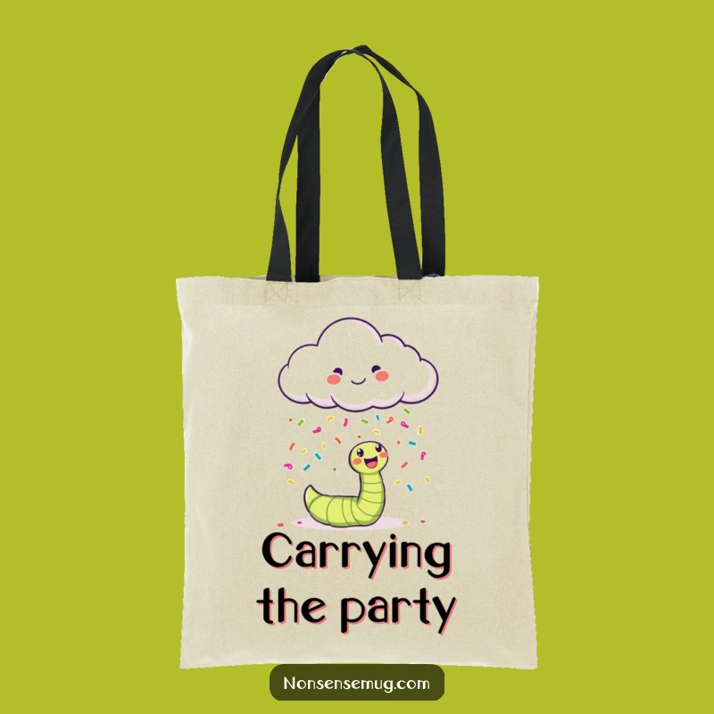 Funny Cloud Confetti Tote Bag - Carry Your Joyful Vibes