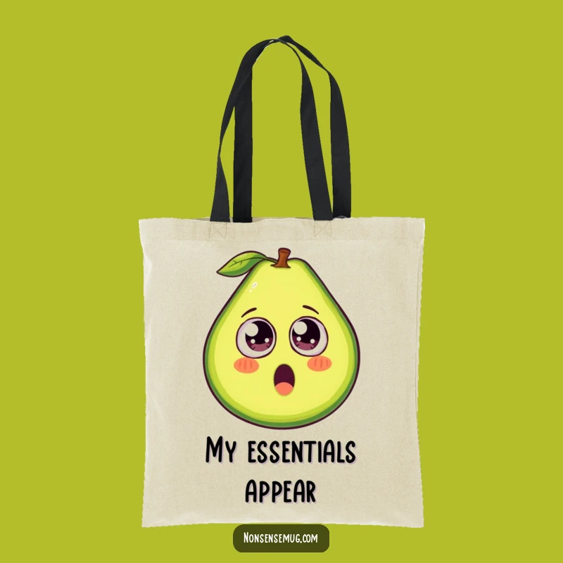 Funny Avocado Googly Eyes Tote Bag - Practical and Hilarious for Grocery Runs