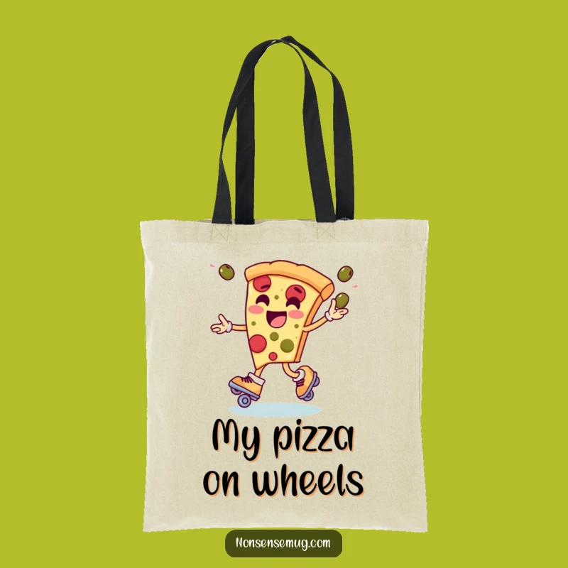 Funny Pizza Skate Tote Bag - Carry Your Good Times!