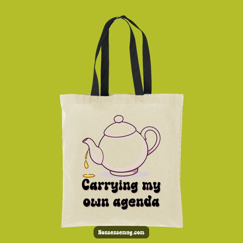 Funny Teapot Loop Tote Bag - Carry Your Whimsy Everywhere