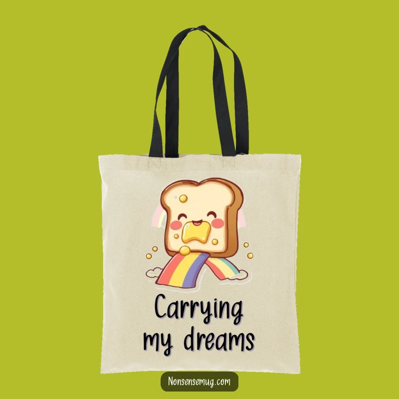 Funny Toast Rainbow Tote Bag: Carry Your Sunshine Everywhere You Go!
