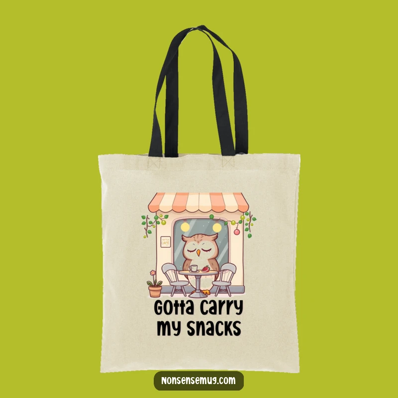 Funny Sleepy Owl Tote Bag: Carry Your Essentials with This Hilarious Design
