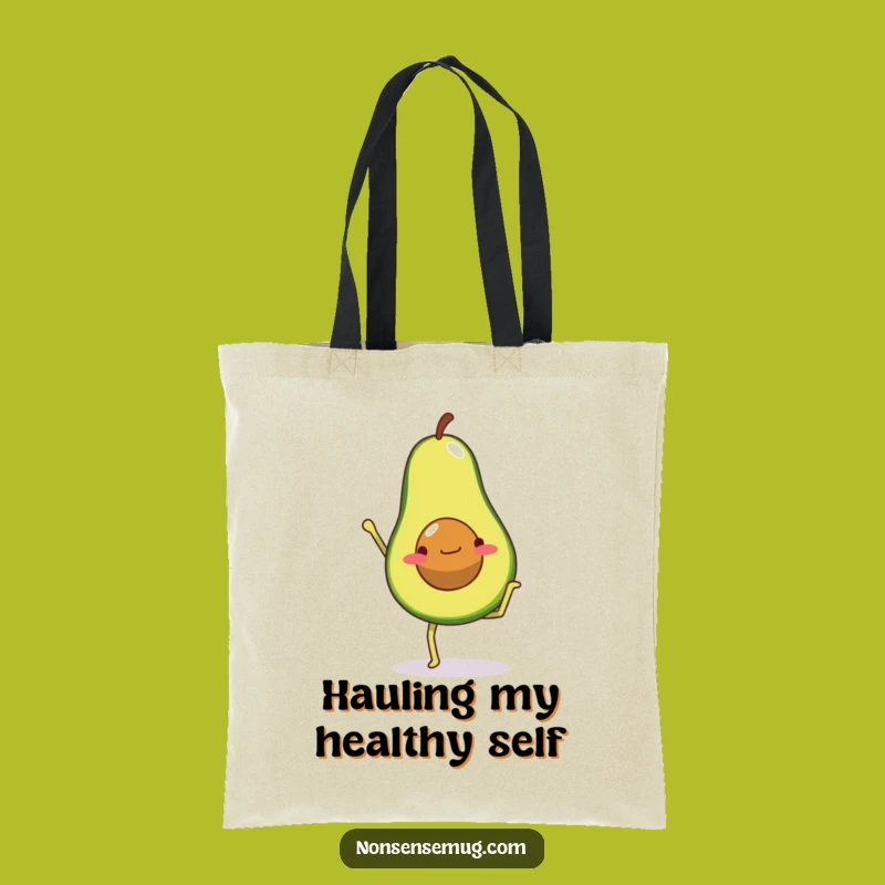 Funny Avocado Yoga Tote Bag - Carry Your Healthy Fun!