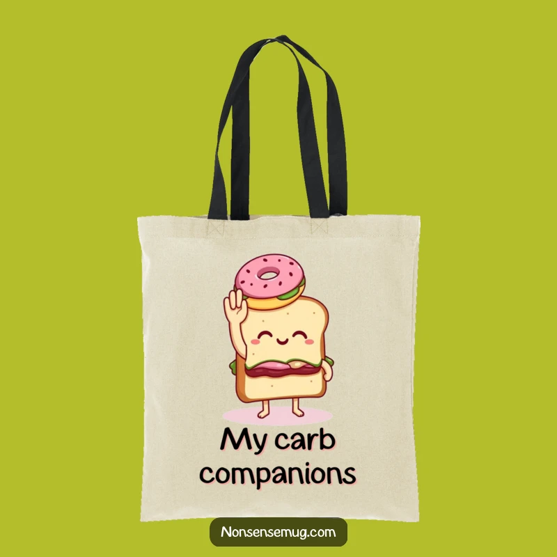 Funny Sandwich Donut Tote Bag: Carry Your Friends & Fun Around